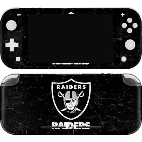 NFL Las Vegas Raiders Distressed Nintendo Switch Lite Skin